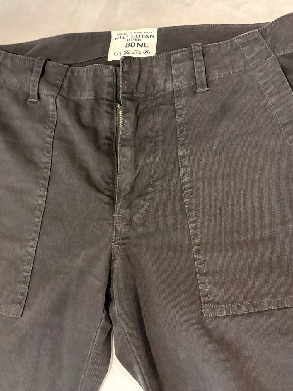 Nili Lotan Cropped Military Pant - Black Size 4 - Picture 3 of 7